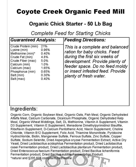 Organic Chick Starter-50 lb