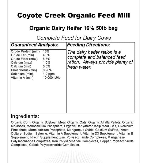 Organic Dairy Ration-50 lb
