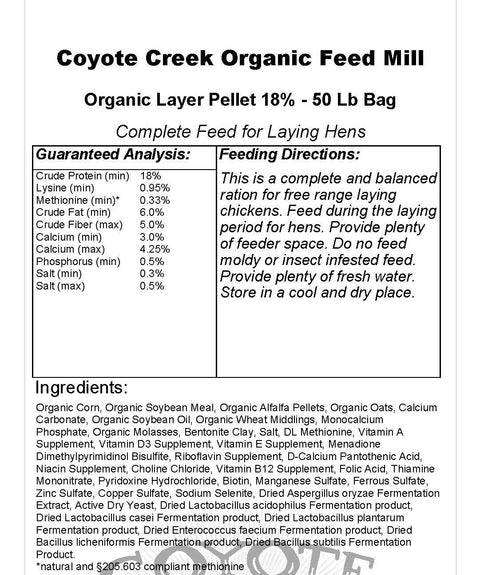 Organic Layer Pellets-50lb